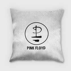 Подушка квадратная Pink Floyd glitch на светлом фоне, цвет: 3D-принт