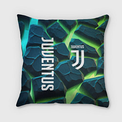 Подушка квадратная Juventus green neon