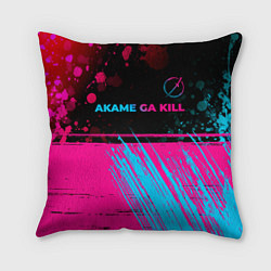 Подушка квадратная Akame ga Kill - neon gradient: символ сверху