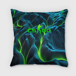 Подушка квадратная CSGO green texture