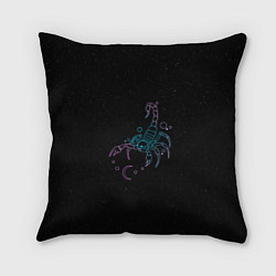 Подушка квадратная Знак зодиака скорпион - космос