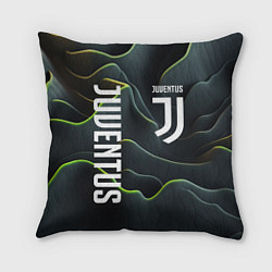 Подушка квадратная Juventus dark green logo