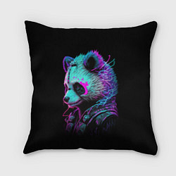 Подушка квадратная Панда киберпанк, цвет: 3D-принт