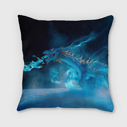 Подушка квадратная Зимний ледяной дракон, цвет: 3D-принт
