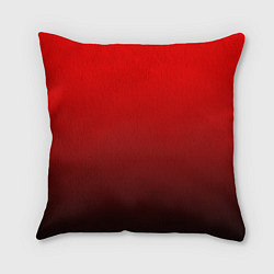 Подушка квадратная Градиент красно-чёрный