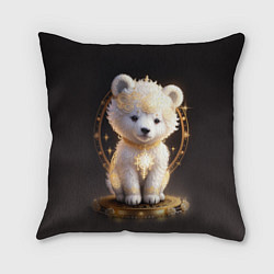 Подушка квадратная Белый медвежонок, цвет: 3D-принт