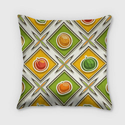 Подушка квадратная Fruits and berries pattern