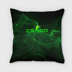 Подушка квадратная CSGO green lines, цвет: 3D-принт