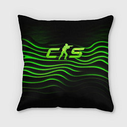 Подушка квадратная CS2 green logo
