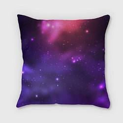 Подушка квадратная Разноцветный космос - неоновое свечение, цвет: 3D-принт
