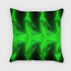 Подушка квадратная Black green abstract