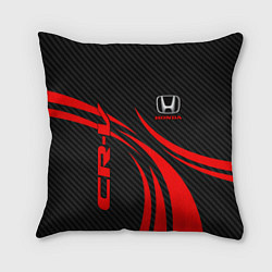 Подушка квадратная Honda CR-V - красный и карбон, цвет: 3D-принт