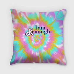 Подушка квадратная I am Kenough - retro tie-dye