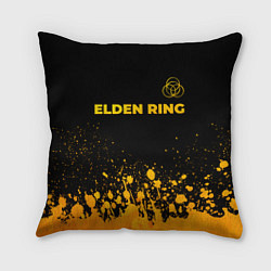 Подушка квадратная Elden Ring - gold gradient: символ сверху
