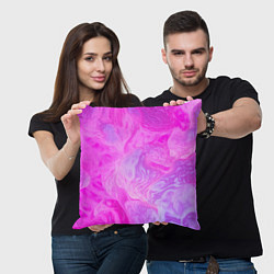 Подушка квадратная Розовая текстура, цвет: 3D-принт — фото 2