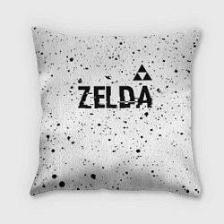 Подушка квадратная Zelda glitch на светлом фоне: символ сверху, цвет: 3D-принт