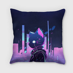Подушка квадратная Фантомный кот, цвет: 3D-принт
