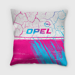 Подушка квадратная Opel neon gradient style: символ сверху