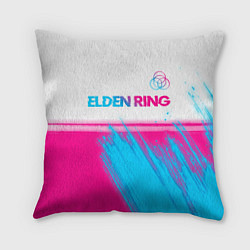 Подушка квадратная Elden Ring neon gradient style: символ сверху
