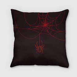 Подушка квадратная Красная паутина