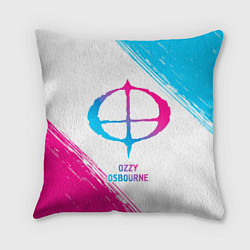 Подушка квадратная Ozzy Osbourne neon gradient style