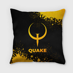 Подушка квадратная Quake - gold gradient, цвет: 3D-принт