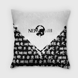 Подушка квадратная Евангелион логотип Nerv anime