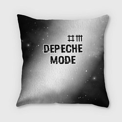 Подушка квадратная Depeche Mode glitch на светлом фоне: символ сверху