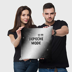 Подушка квадратная Depeche Mode glitch на светлом фоне: символ сверху, цвет: 3D-принт — фото 2