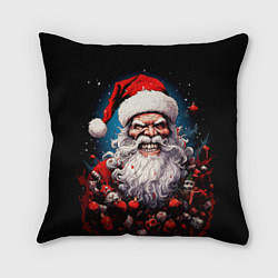 Подушка квадратная Страшный Санта Клаус