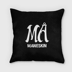 Подушка квадратная Maneskin glitch на темном фоне