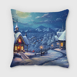 Подушка квадратная Предновогоняя ночь