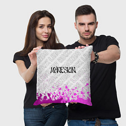 Подушка квадратная Maneskin rock legends посередине, цвет: 3D-принт — фото 2