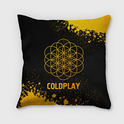 Подушка квадратная Coldplay - gold gradient