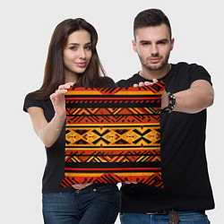 Подушка квадратная Узор в этническом стиле масаев, цвет: 3D-принт — фото 2