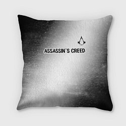 Подушка квадратная Assassins Creed glitch на светлом фоне посередине