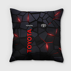 Подушка квадратная Toyota черные плиты с эффектом свечения