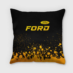 Подушка квадратная Ford - gold gradient посередине