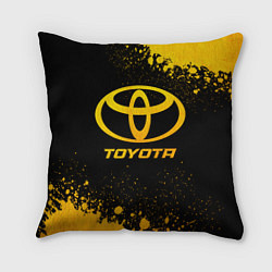 Подушка квадратная Toyota - gold gradient, цвет: 3D-принт