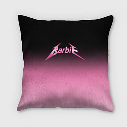 Подушка квадратная Барби - стиль металлики: градиент, цвет: 3D-принт