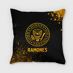 Подушка квадратная Ramones - gold gradient