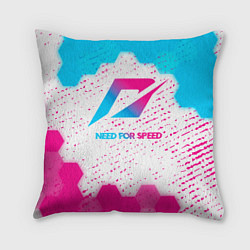 Подушка квадратная Need for Speed neon gradient style