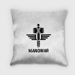 Подушка квадратная Manowar glitch на светлом фоне