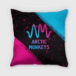Подушка квадратная Arctic Monkeys - neon gradient