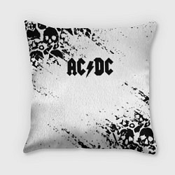 Подушка квадратная ACDC rock collection краски черепа