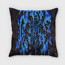 Подушка квадратная Демонический доспех синий, цвет: 3D-принт