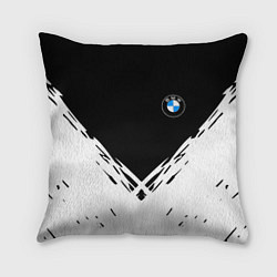 Подушка квадратная BMW стильная геометрия спорт, цвет: 3D-принт