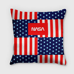 Подушка квадратная NASA usa space logo, цвет: 3D-принт
