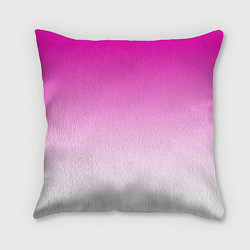 Подушка квадратная Розово-белый градиент