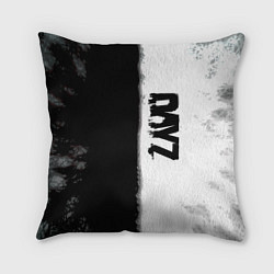 Подушка квадратная Dayz черно белый ужас, цвет: 3D-принт